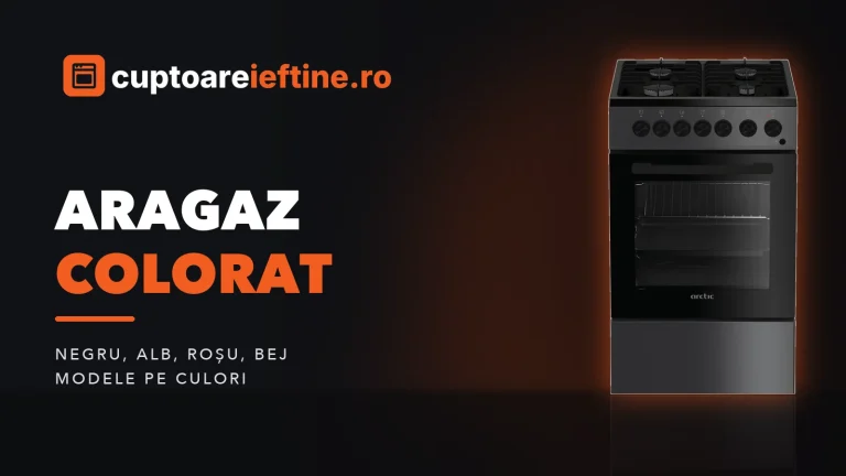 Aragaz colorat: modele negre, albe, roșii, crem sau gri