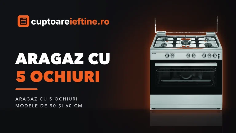 Aragaz cu 5 ochiuri: modele mari de 60 și 90 cm