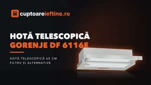 Hotă telescopică Gorenje DF 6116E: filtru de schimb și alternative
